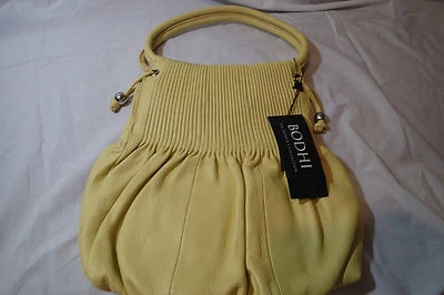 Nuevo con etiquetas BODHI CUERO ASA HOBO, MONEDERO, BOLSO DE MANO amarillo, Foto 1 de 4