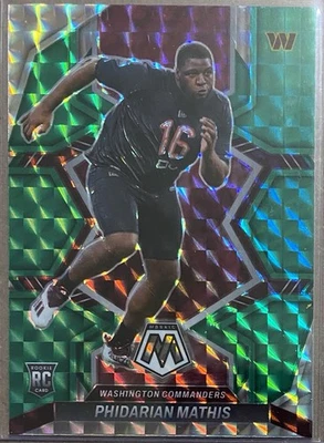 Phidarian Mathis RC 2022 Panini Mosaic - Rookies #389 Green Mosaic Prizm - Image 1 of 2