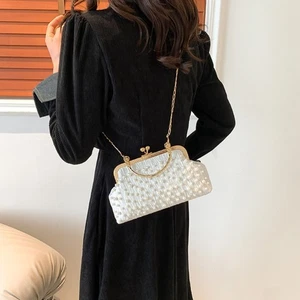 Diamond Inlaid Banquet Shoulder Bag Casual Handbag Hot Sale Shell Bag Gift - Picture 1 of 15