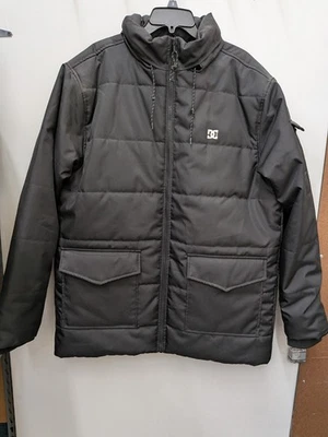 DC Jacket Mens Size L Black Hooded 5K Waterproof Snowboard Skate Outdoors Coat - Image 1 of 4
