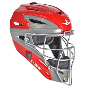 Casco de receptor de béisbol/softbol All-Star grafito de dos tonos - escarlata - juvenil - Imagen 1 de 1