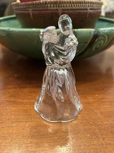 CRYSTAL BELL WEDDING BELLS ~ 4.5”x2.5” ~ Excellent Condition ~ - Picture 1 of 11