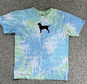 Tie Die “Black Dog” T Shirt Size XL (16-18) Youth  Pastels EUC - Picture 1 of 3