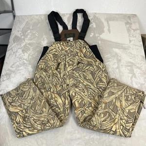 VTG Cornfield Camo Overalls Mens Large Insulated Hunting Bibs Outdoor Utility - Picture 1 of 18
