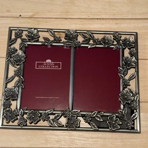 Cornice rivestita in metallo laccato floreale divisa della collezione Austin. Contiene due foto - Foto 1 di 6