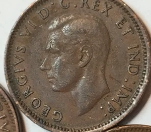 1947 Maple leaf Canada 1 cent coin - Picture 1 of 3