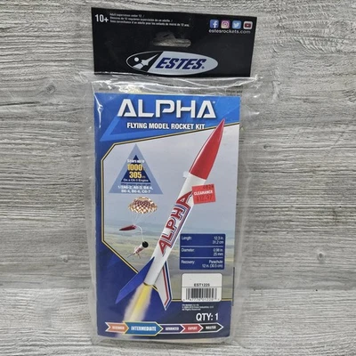 Estes Alpha Flying Model Rocket Kit Intermediate Skill Level EST1225 New Sealed - Image 1 of 4