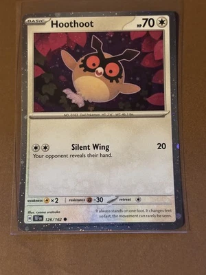 Hoothoot Common SV05: Temporal Forces #126/162 Cosmos Holo tcg Pokemon Card - Image 1 of 2