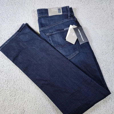 Pantalones de mezclilla para hombre 7 For All Mankind Carsen fáciles de pierna recta 34 azules elásticos nuevos con etiquetas  Foto 1 de 4