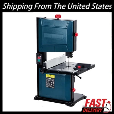 TROPOW 8" Benchtop Band Saw 3A & 1800RPM Adjustable Blade with Fence and Miter Gauge US