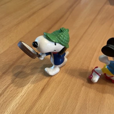 Snoopy Figuren, Sherlock Holmes und Rollschuhfahrer 1958/66, Snoopy m. Woodstock - Bild 1 von 4