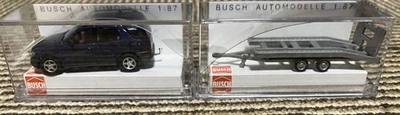 BUSCH 1:87 Car and Trailer Set - Image 1 of 4
