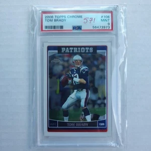 2006 Topps Chrome Tom Brady #106 PSA 9 - Picture 1 of 7