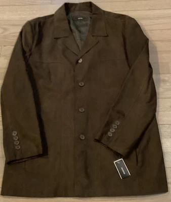 Alfani Women’s Dark Brown Faux Suede Dark Brown Blazer Jacket Lined SZ.XL NWT - Image 1 of 3