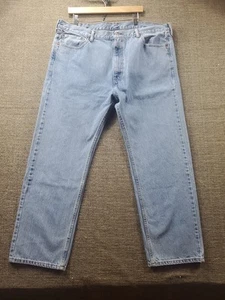 Levi’s 505 Blue Jeans Men’s Size 42x30 Red Tab In EUC - Picture 1 of 14