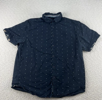 Cactus Man Ricky Singh Para Hombre XL Azul Marino Ancla Abotonada Foto 1 de 4