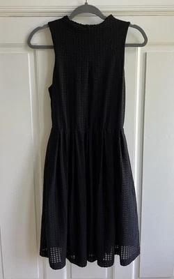 Anthropologie Deletta Cosgrove Mock Neck Sleeveless Fit & Flare Black Dress Sz S - Image 1 of 4