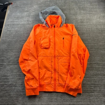 Nike Jacket Mens Small Orange Storm Fit Explore Hi Vis Cargo Reflective Neon - Image 1 of 4