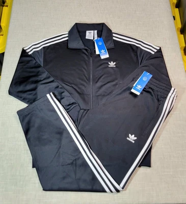 ADIDAS Originals Firebird Mens Tracksuit Jacket & Pants Set Black Sz M,L,XL,2XL - Image 1 of 4