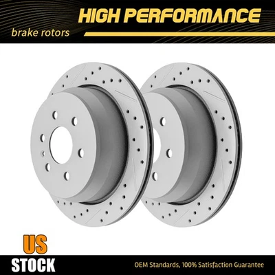324mm Rear Drilled Disc Brake Rotors For 2015-2020 Chevrolet Colorado GMC Canyon - Image 1 of 4