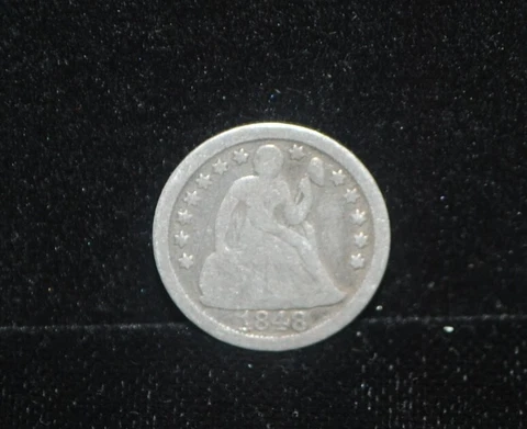 1848 Seated Liberty Dime #EB11164 Cover