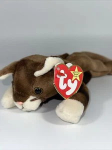 TY Beanie Baby - POUNCE the Cat (8 inch) - MWMTs Stuffed Animal Toy - Picture 1 of 9