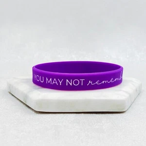 Alzheimers Awareness Wristband Mental Health Purple Bands For Her Him Mens Women - Picture 1 of 13