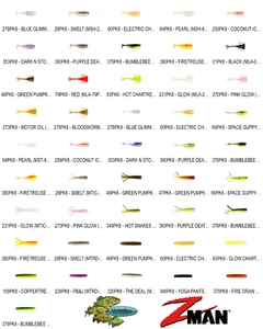 Z-Man Micro Finesse Crappie Panfish Soft Plastic Baits Pick Any Style Any Color - Picture 1 of 58