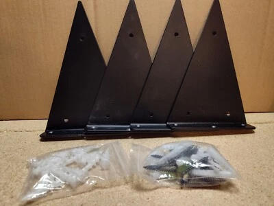 4 Shelf Brackets 8" Heavy Duty Extra Thick Steel Corner Angle Triangular Bracket - Image 1 of 4