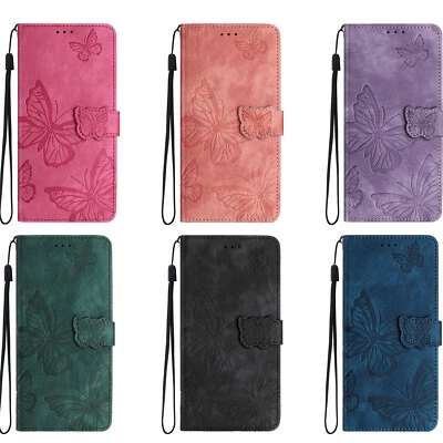 Case for iPhone14 13 Butterfly Patterned PU Leather Flip Wallet Case Phone Cover - Image 1 of 4