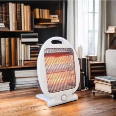 STUFA Elettrica TERMOSTUFA  al QUARZO a 2 ELEMENTI 400/800W STUFETTA ALOGENA - Immagine 1 di 4