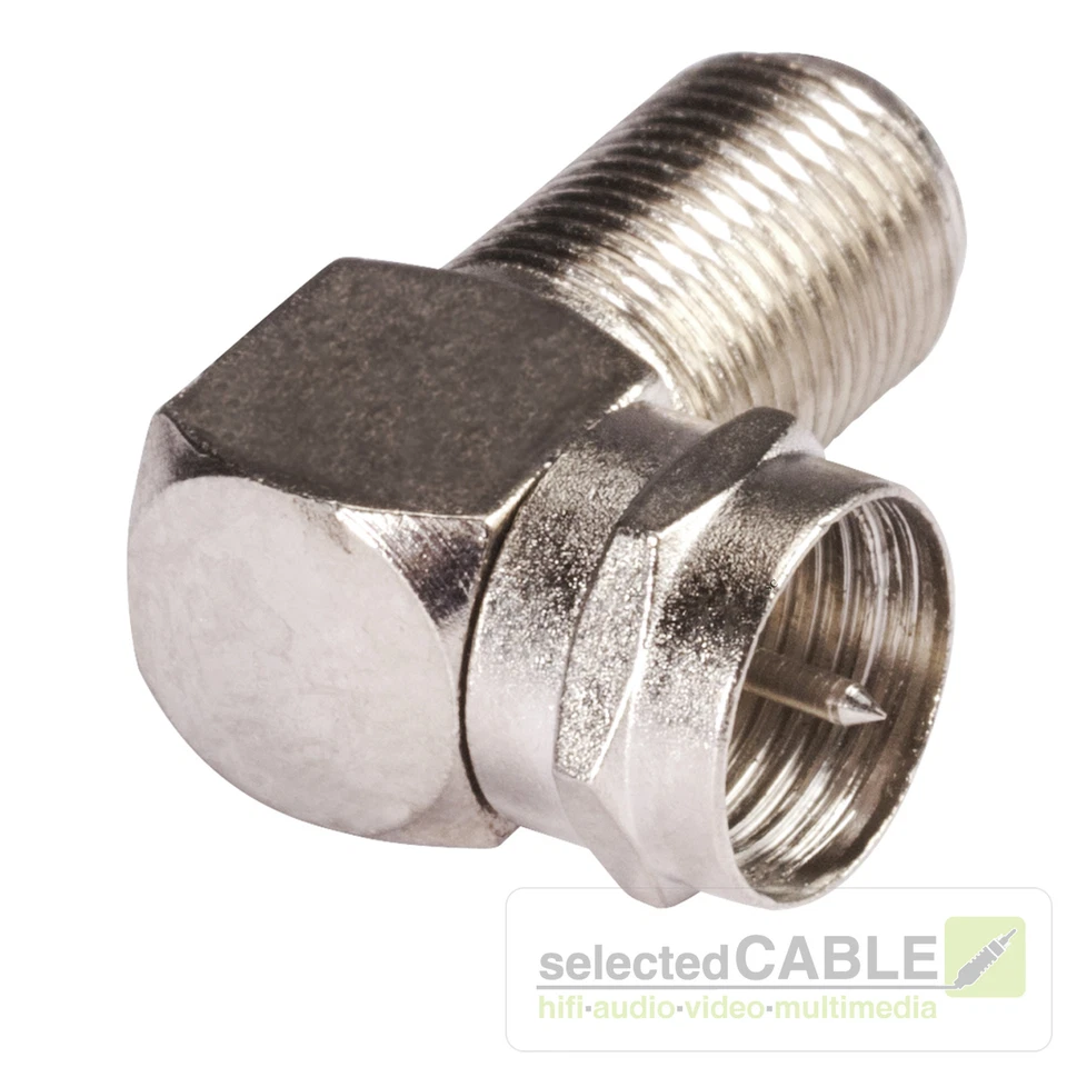 HICON Adaptador Casquillo Satelital Angular Alrededor 90° F Macho A Femenino - Imagen 1 de 1