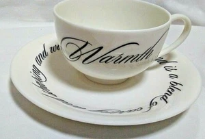 "Friendship is a Blend of Caring and Sharing and Warmth"" taza y platillo de porcelana - Imagen 1 de 8