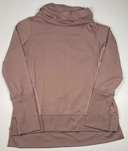 Marika Womens Mauve Cowl Neck Athletic Shirt Long Sleeve Size Medium - Picture 1 of 6