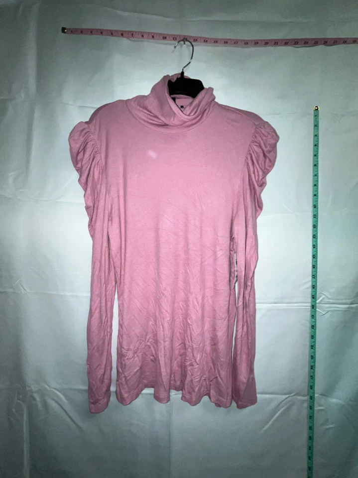 Precio de venta sugerido por el fabricante $40 Inc International Concepts Top manga abullonada cuello alto rosa talla grande Foto 1 de 1