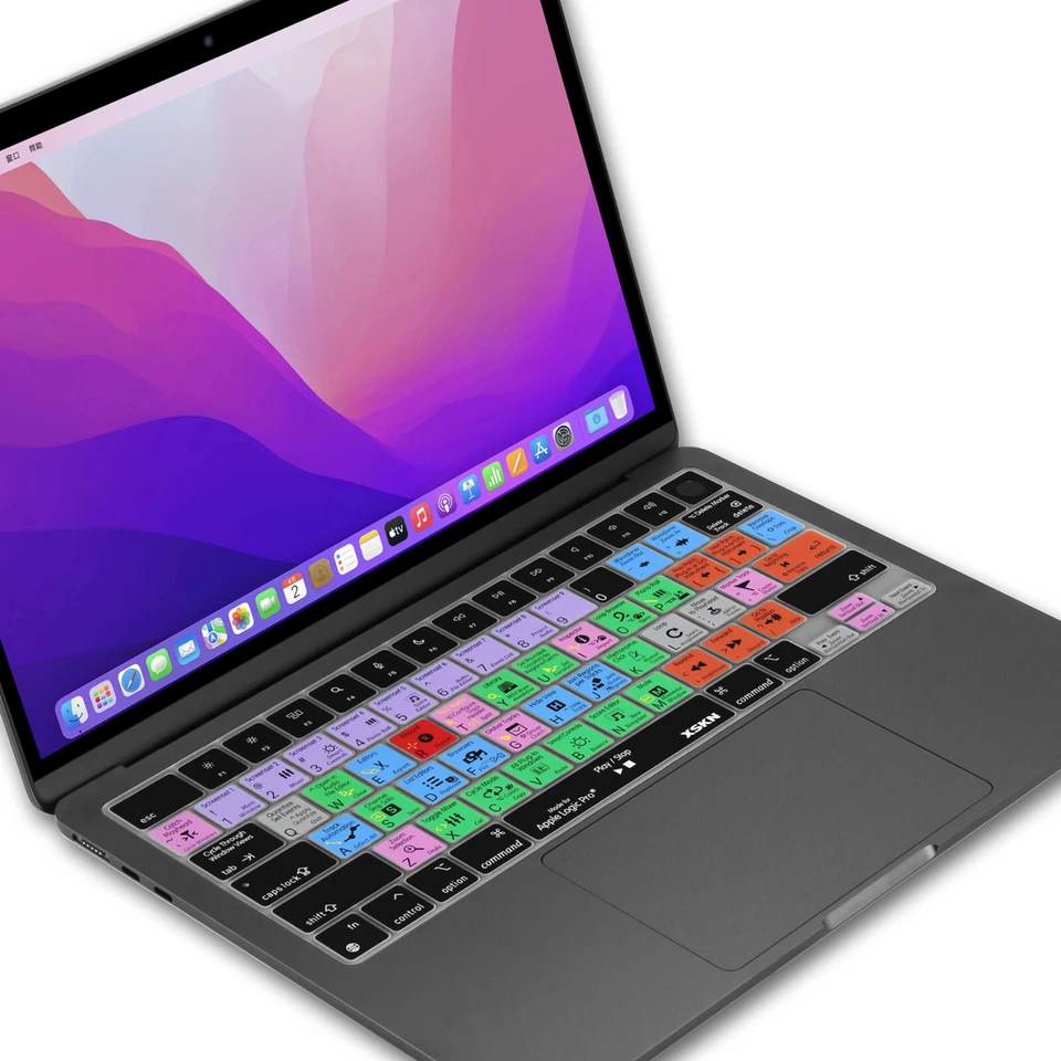 XSKN Logic Pro Shortcut Keyboard Cover for M4 M3 M2 Macbook Air 13.6/15.3 2022+ - Image 1 of 4