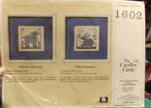 1989 The Creative Circle Cross Stitch Kit 1602 Woolly Lamb Unopened Bluework - Picture 1 of 6