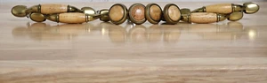 Gebrauchte moderne Schubladengriffe & Griffe Eiche Goldrand tolle Form 3" C-to-C - Bild 1 von 1