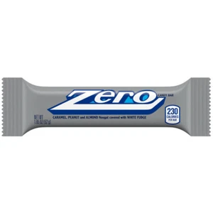 Zero Candy Bar 6ct Caramel Peanut Nougat Covered w/ White Fudge FREE SHIPPING - Picture 1 of 2