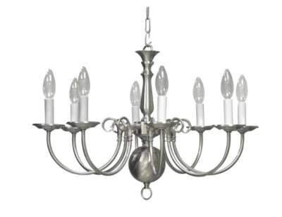 Volume Lighting 3558-33 8 Light Chandelier Brushed Nickel - Image 1 of 4