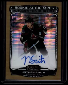 2022-23 O-Pee-Chee Platinum Rookie Seismic Gold /25 Nathan Smith #R-NS Auto RC - Picture 1 of 2