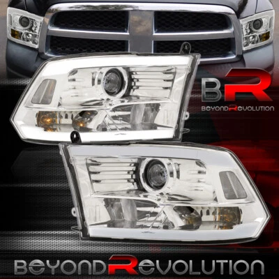 For 2009-2018 Ram DRL Clear Replacement Projector Head Light Lamp Assembly Pair Foto 1 de 4