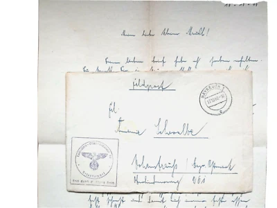 Rare Cover with content German Fieldpost 1940 from Information Unit in Bayreuth - Image 1 of 2