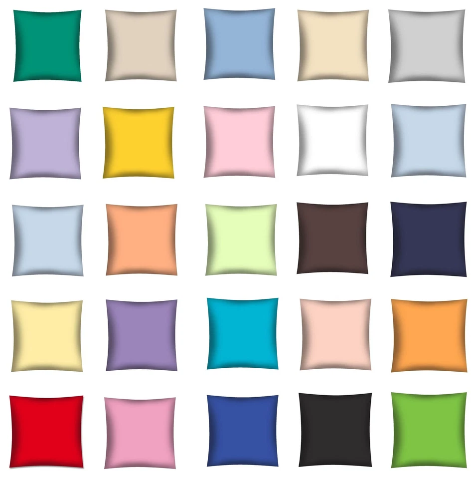 KiGATEX Dekokissen Kissenhülle Kissenbezug UNI 100% Baumwolle 40x40 cm