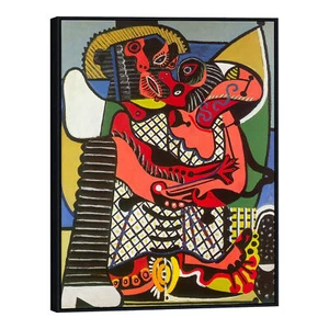 Framed Canvas Giclee Print Art Abstract The Kiss by Pablo Picasso 24"x32" - Picture 1 of 8