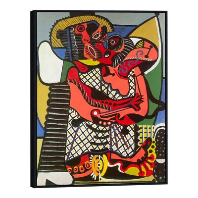 Lienzo Enmarcado Giclee Impresión Arte Abstracto El Beso por Pablo Picasso 24"x32" Foto 1 de 4