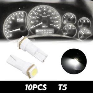 10PCS T5 LED Instrument Cluster Panel Gauge Dash Bulbs Lights 74 70 37 2721 12V - Picture 1 of 13