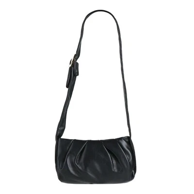 Bolso de mano pequeño de cuero negro genuino hecho en Italia Laura Di Maggio Foto 1 de 3