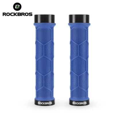 ROCKBROS Bike Grips Bike Handle Grips Double Lock-on High Gloss Reflector 22mm - Image 1 of 4