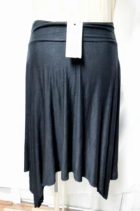 Neu mit Etikett Profile Gottex 95 % Baumwolle/Spdx schwarz Jersey Tanz fließender Rock Hi-Lo Saum-M - Bild 1 von 11